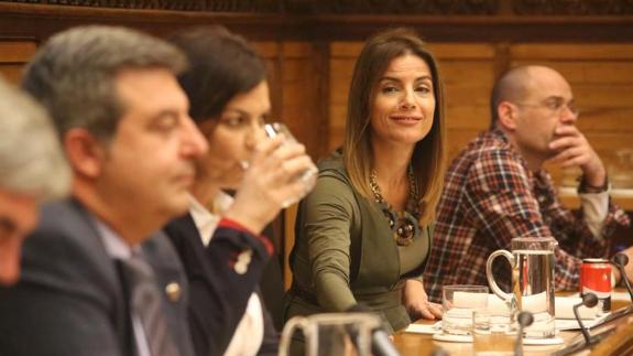 La concejala Eva Illán, en el Pleno de hoy.