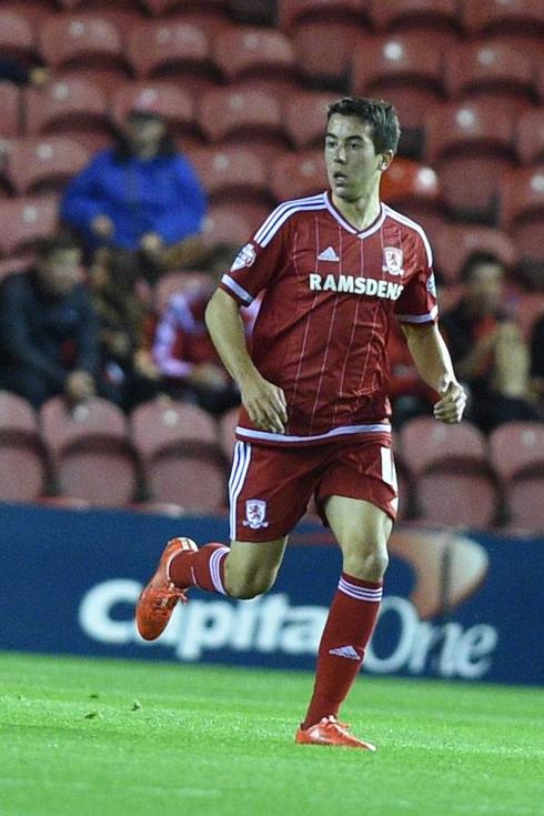 Carlos de Pena, en un partido con el Middlesbrough. 