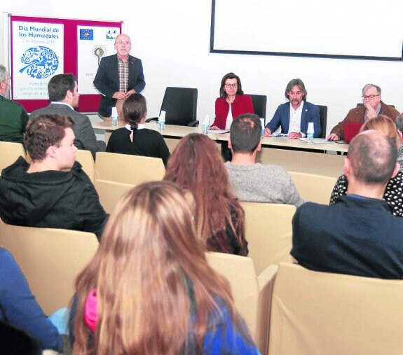 Jornada sobre los humedales en el campus de Mieres. 