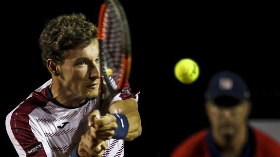 Pablo Carreño, durante el encuentro con Dogolpov.