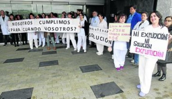 Protesta de los técnicos de Oncología Radioterápica. :: MARIO ROJAS