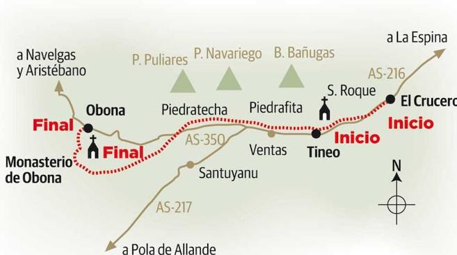 De ruta hasta Obona, desde Tineo