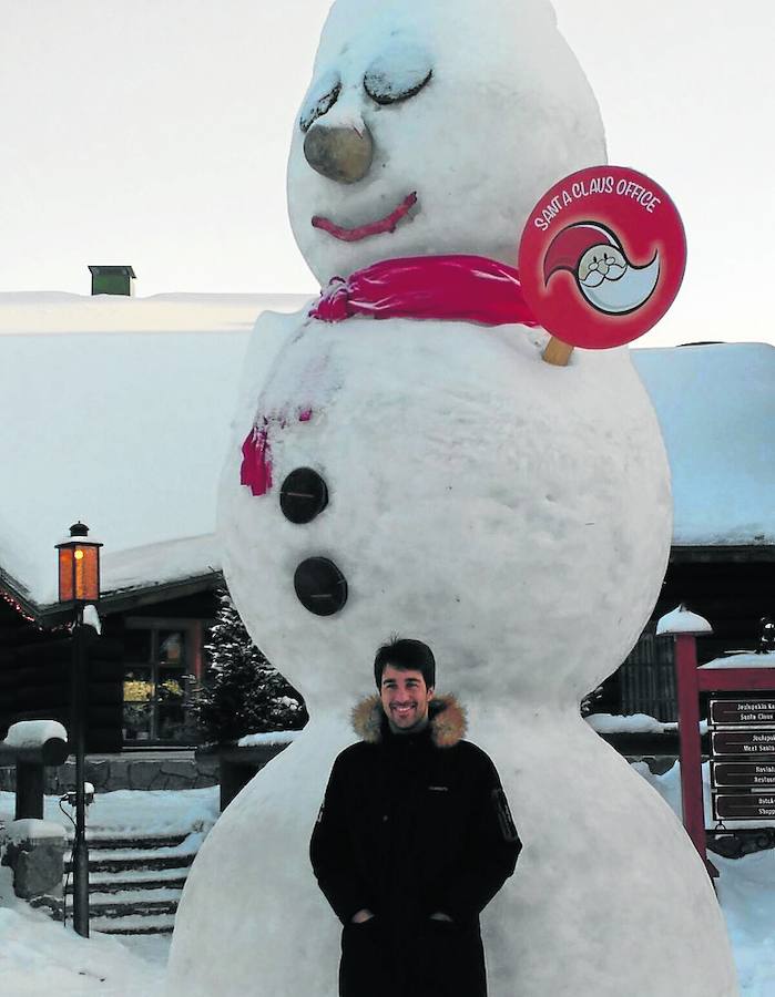 David, en la oficina de Santa Claus.