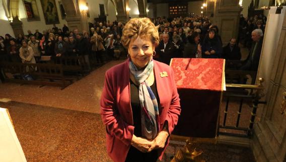 La periodista pregonó el año pasado la Semana Santa de Candás.