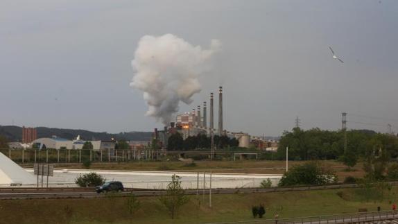 El escape de gas de ayer en la factoría de Arcelor de Avilés.