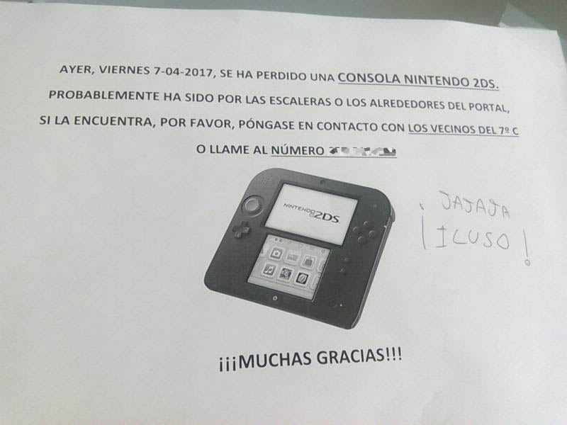 ¿Has encontrado esta consola? ¿La devolverías?