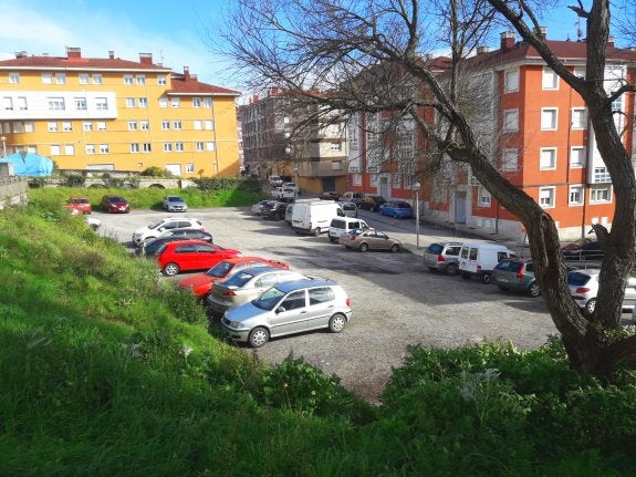 El solar donde se construirá el aparcamiento. 