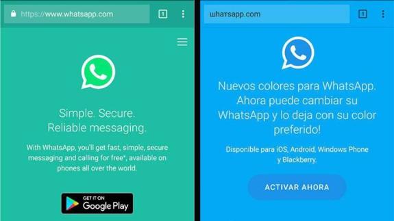 Cuidado con la nueva estafa del WhatsApp de colores
