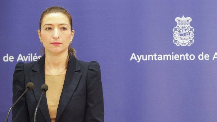 Ana Concejo, en una intervención en el Ayuntamiento de Avilés.
