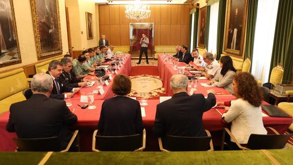 Reunión de la Junta Local de Seguridad en el Ayuntamiento de Gijón.