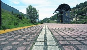 La estación de Feve en Caborana, Aller, en cuya línea los trenes tienen una ocupación del 10% de media. ::                             J. M. PARDO