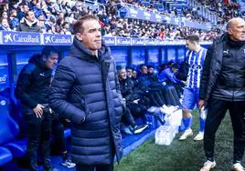 Luis García, antes del derbi ante la Real Sociedad.