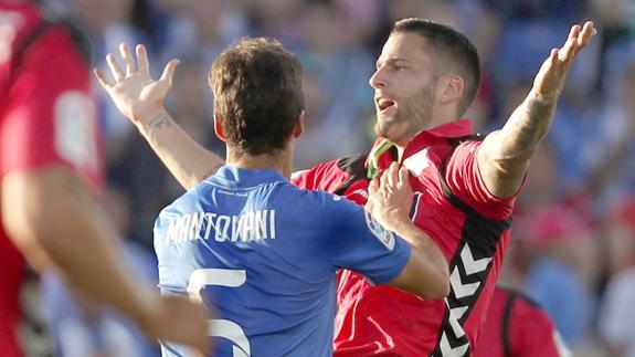 Edgar, en el partido ante el Leganés. 