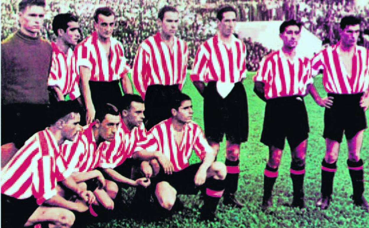 NUEVA GENERACIÓN. Equipo del Athletic que se impuso al Real Madrid en el estadio Metropolitano. 