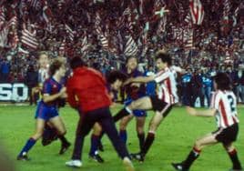 Rodillazos, puñetazos... Así fue la batalla campal de la final de Copa de 1984 entre Athletic-Barça