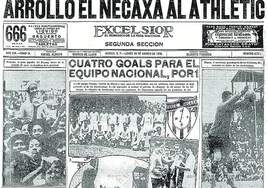 Así reflejó el 'Excelsior' la derrota del Athletic en 1935.