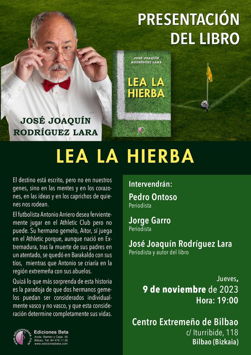 &#039;Lea la hierba&#039;, un libro desde Extremadura con el Athletic como protagonista
