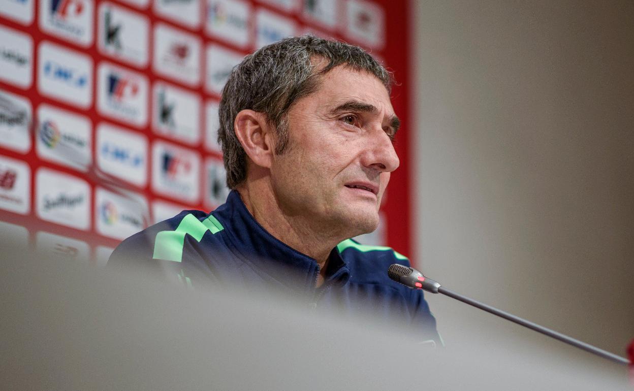 Valverde, durante una rueda de prensa. 