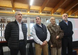 Josu Andikoetxea, Txema Ondero, José Antonio Virumbrales y Esteban Santos en la presentación del proyecto.