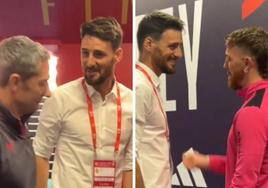 El emotivo reencuentro de Aduriz con Valverde y Muniain