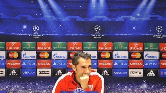Valverde, durante la rueda de prensa. 