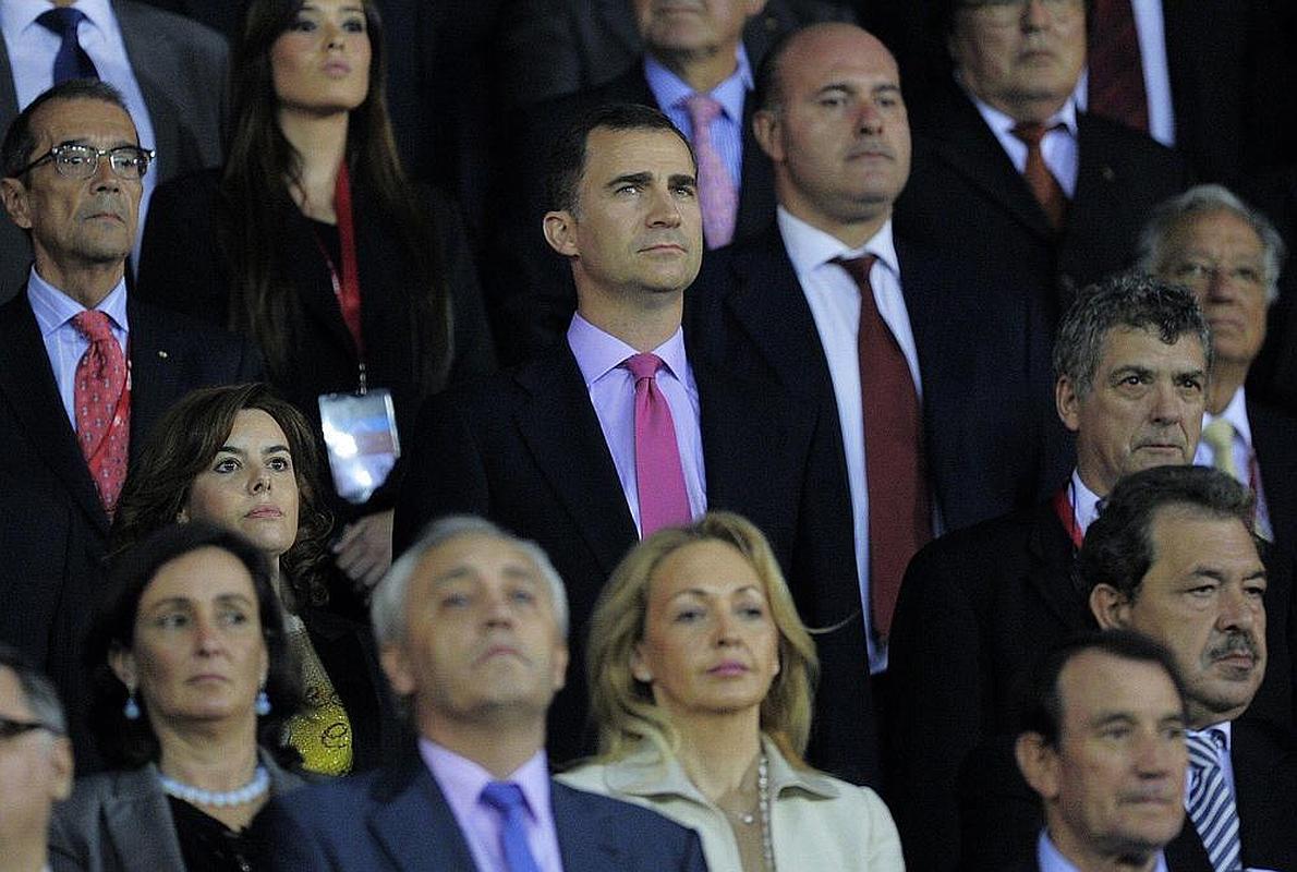 Felipe VI, en la final de Copa de 2012 cuando era todavía Príncipe de Asturias.