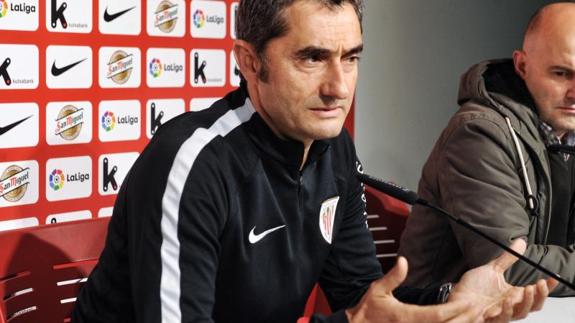 Valverde en sala de prensa.