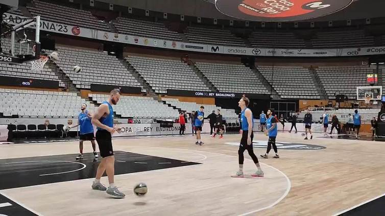 El Baskonia afina puntería en el último entrenamiento previo a los cuartos de Copa