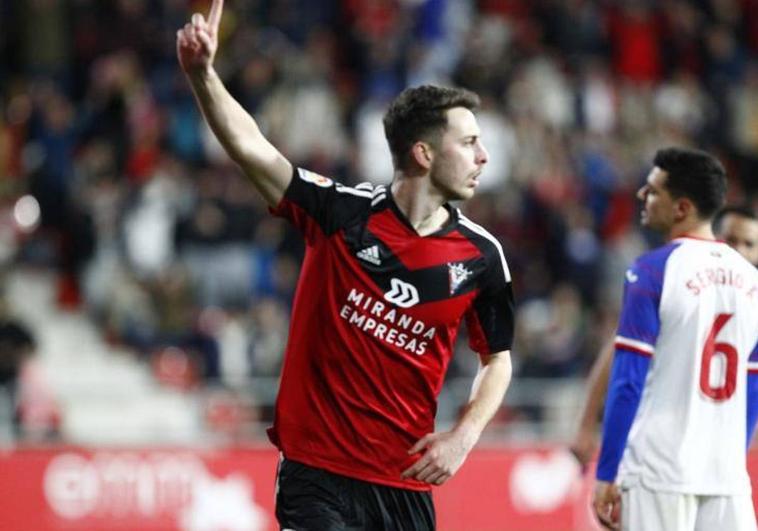Raúl García participa en la mitad de los 38 goles que contabiliza el Mirandés