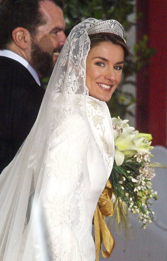 Leticia Ortiz, en su boda.