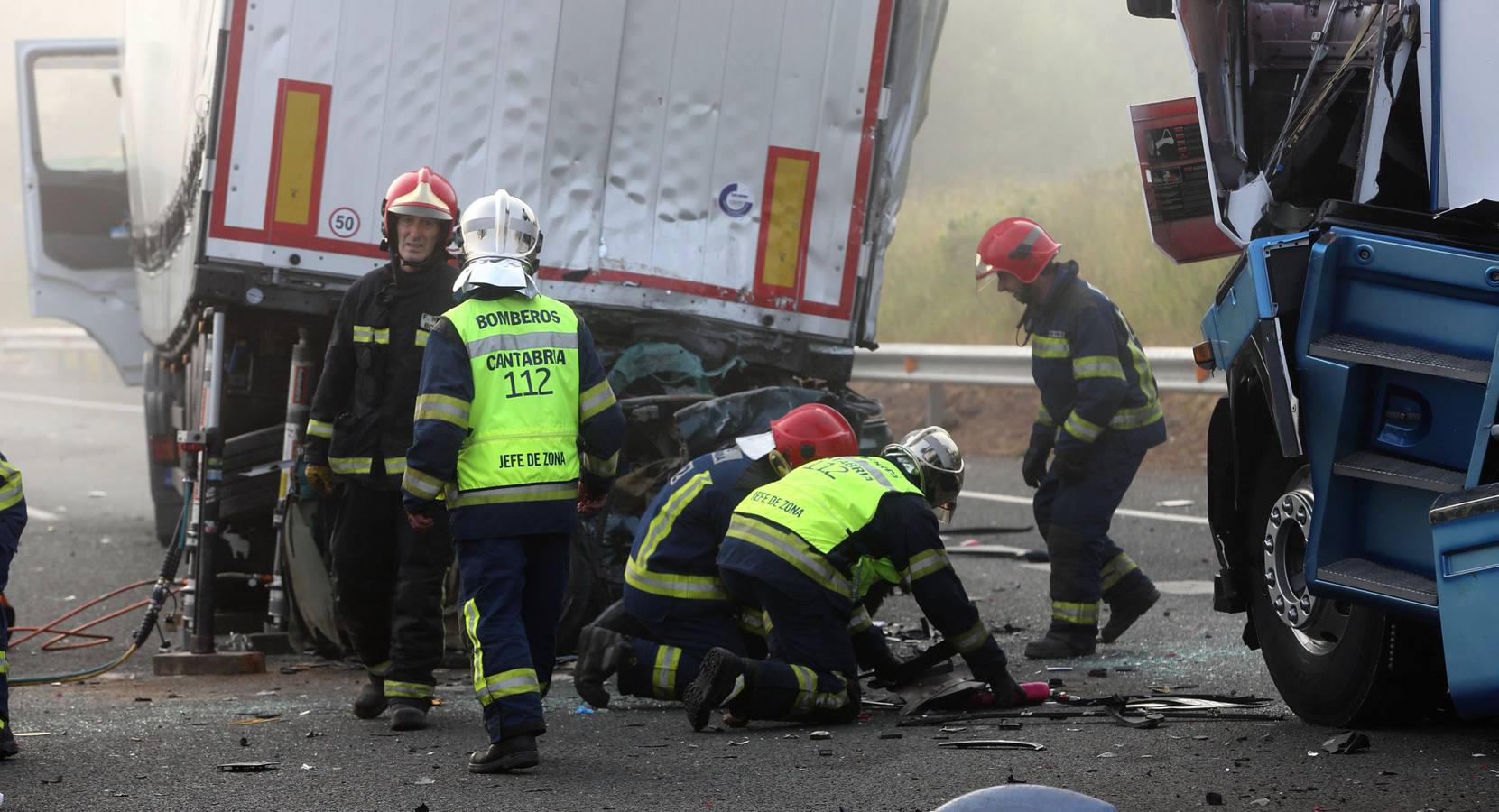 Grave accidente múltiple en la A-8 en Cabezón de la Sal