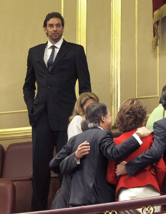Pau Gasol, Ricardo Blázquez... en la tribuna de invitados
