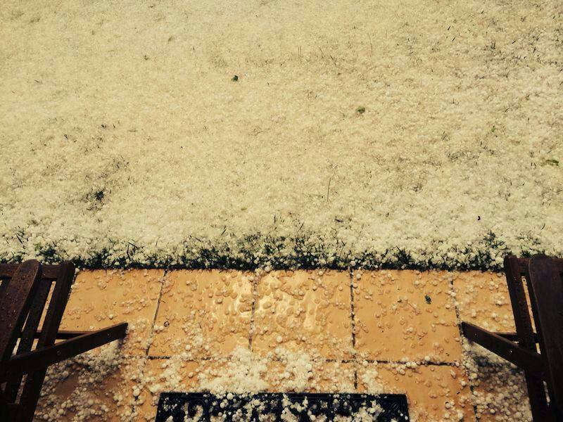 Intensa granizada en Soria en pleno mes de julio