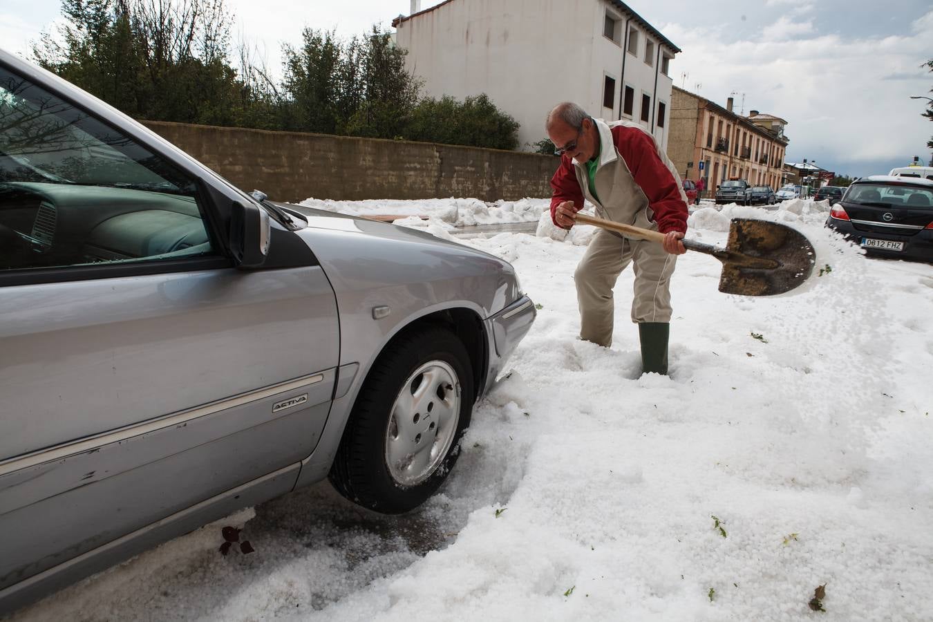 Intensa granizada en Soria en pleno mes de julio