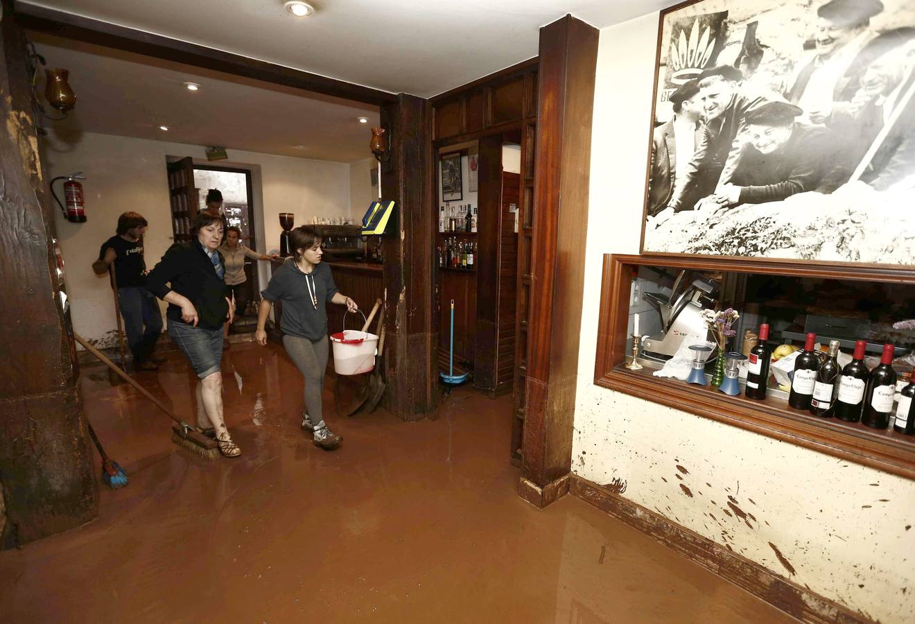 Elizondo, uno de los puntos más afectados por las inundaciones que azotan el Baztan