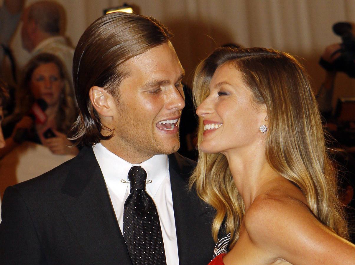 Gisele Bundchen, supermodelo, y su esposo, Tom Brady, jguador de fútbol americano.