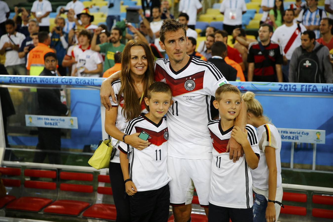 Sylwia Klose. La familia Klose al completo festejando el gran mundial del delantero del equipo alemán