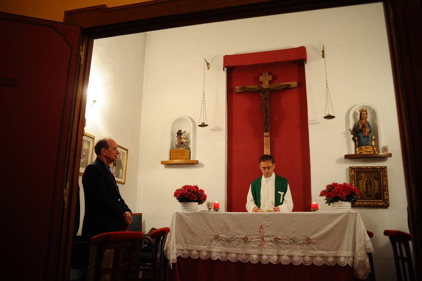 Misa por Iñaki Azkuna en la capilla de la plaza de Vista Alegre