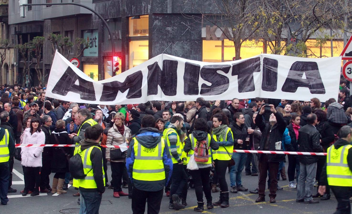 Manifestación en contra de la dispersión en Bilbao