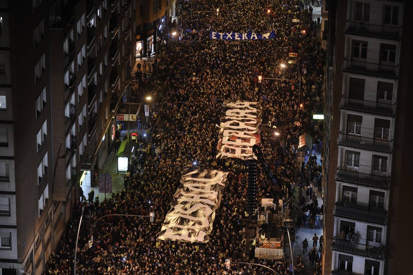 Manifestación en contra de la dispersión en Bilbao