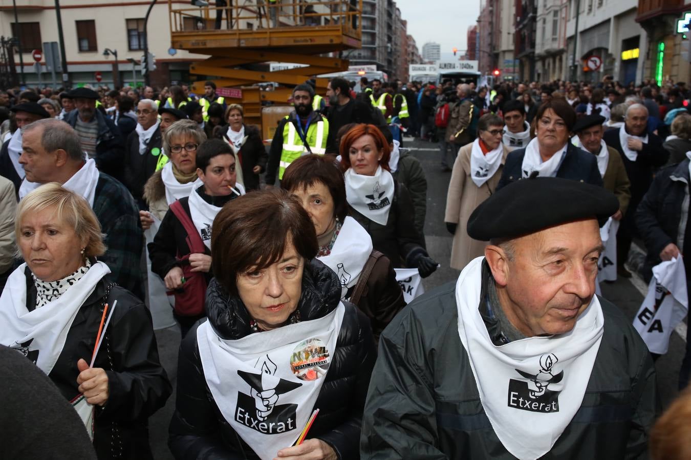 Manifestación en contra de la dispersión en Bilbao