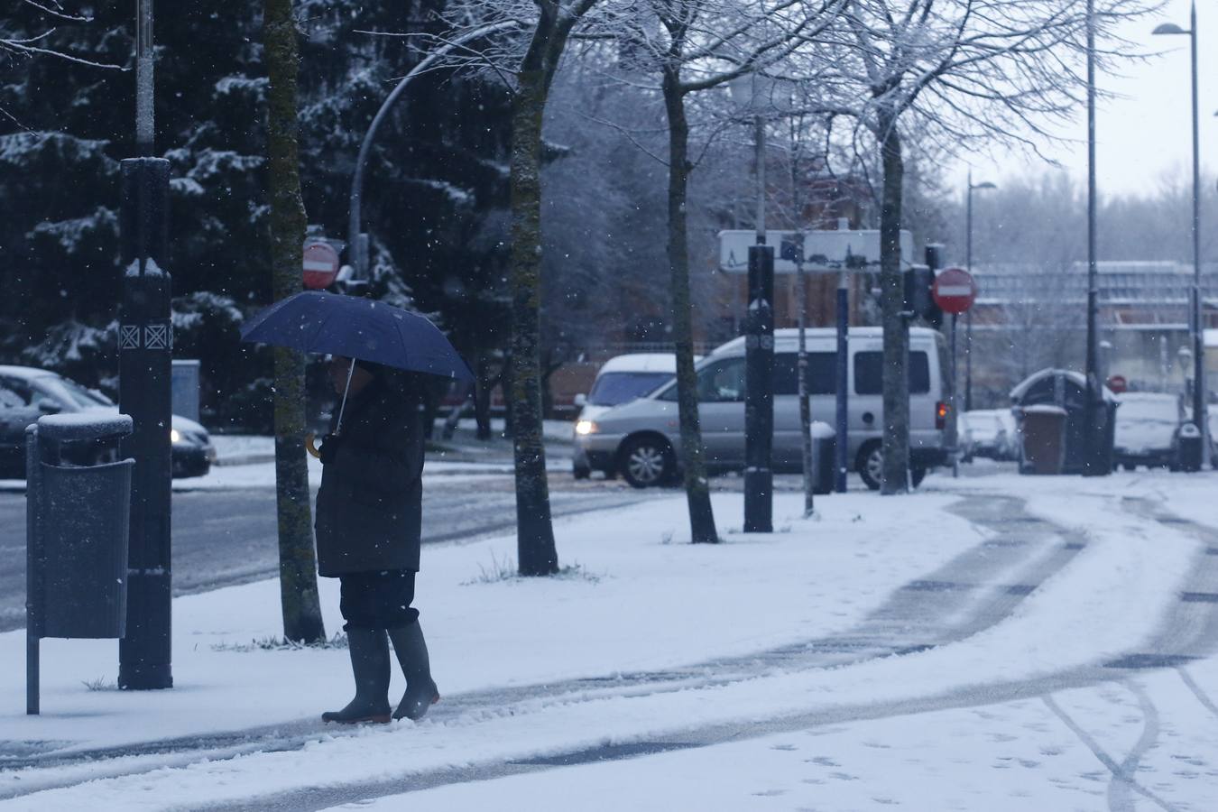 Vitoria bajo la nieve