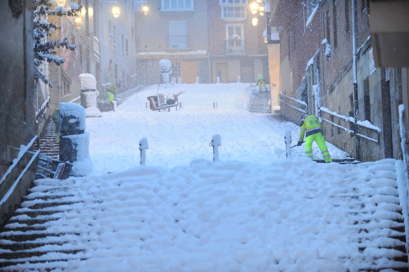 Vitoria bajo la nieve