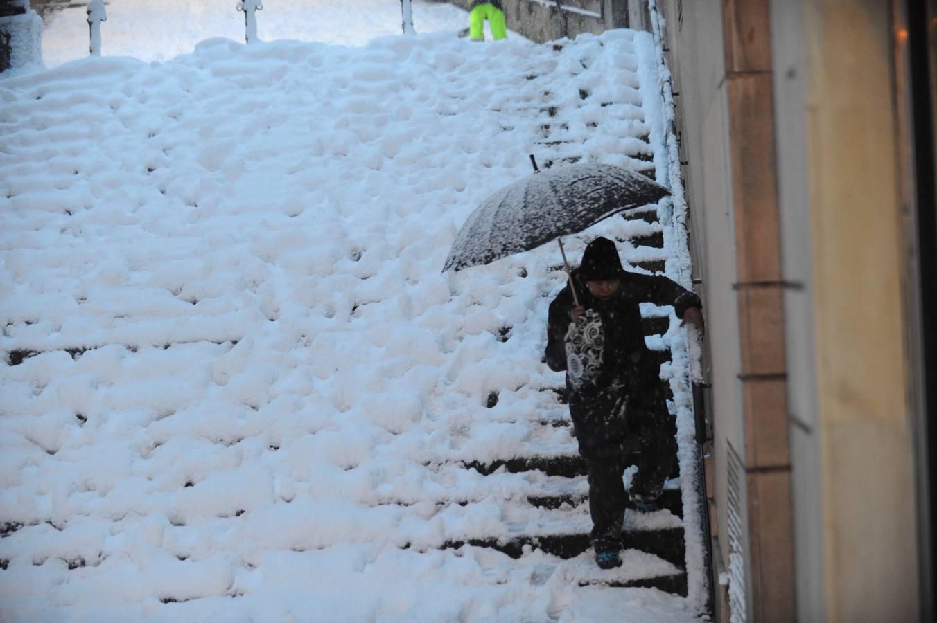 Vitoria bajo la nieve
