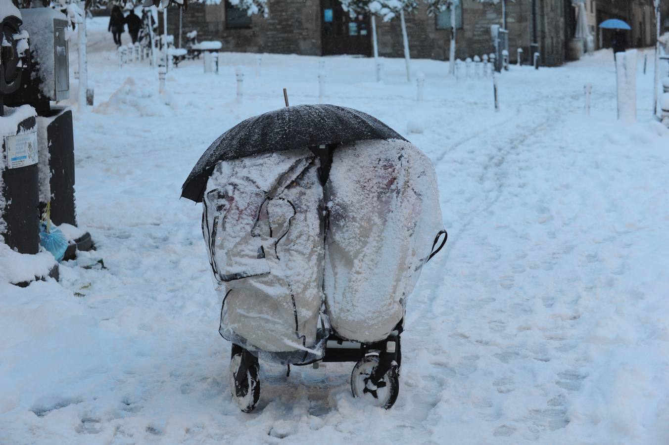 Vitoria bajo la nieve