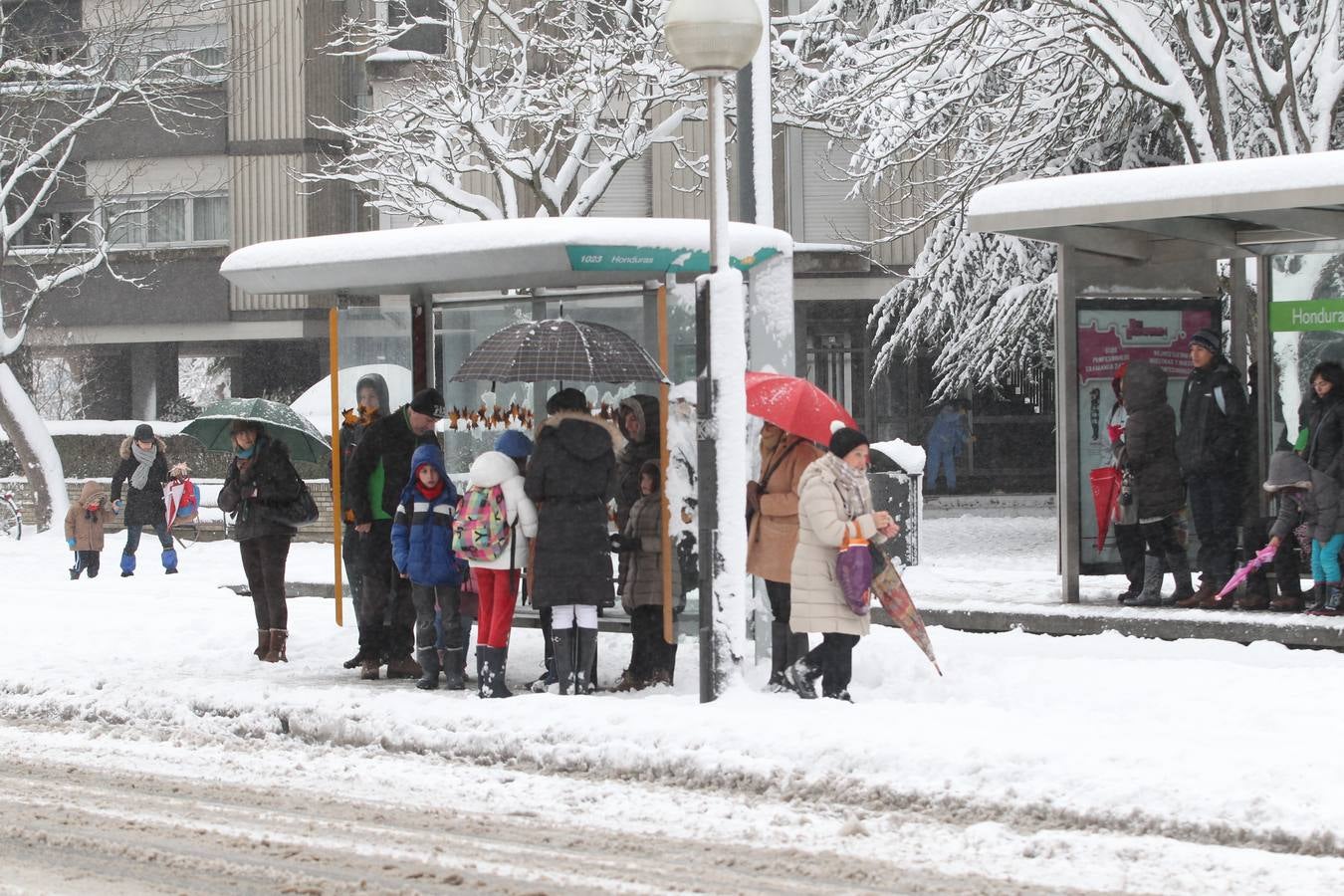 Vitoria bajo la nieve