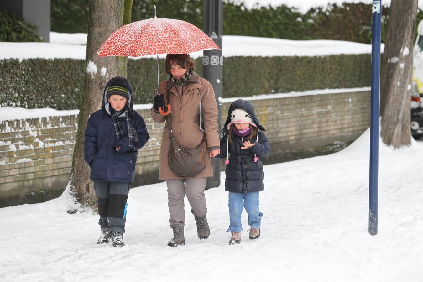 Vitoria bajo la nieve