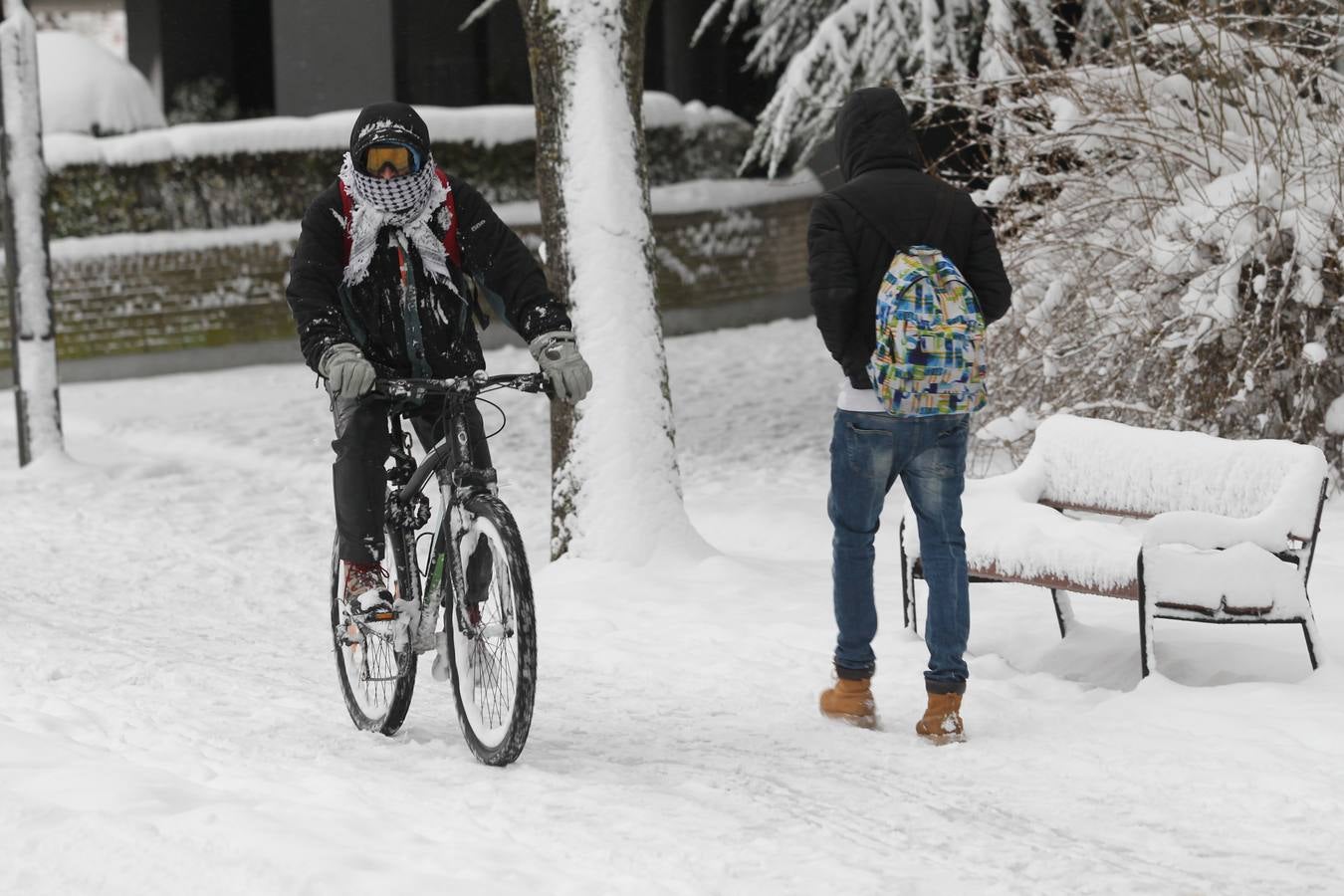 Vitoria bajo la nieve