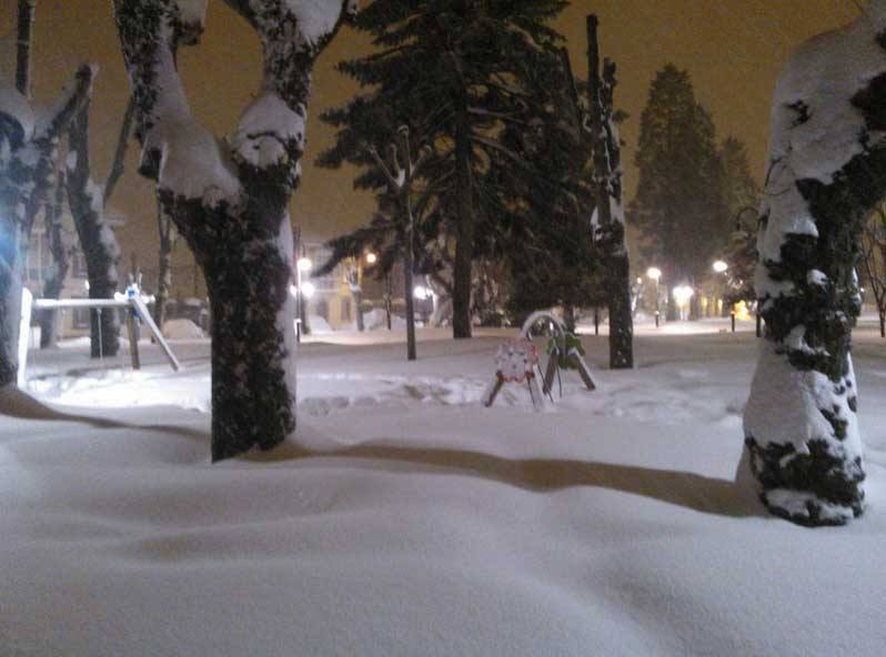 Reinosa, cubierta de nieve. 