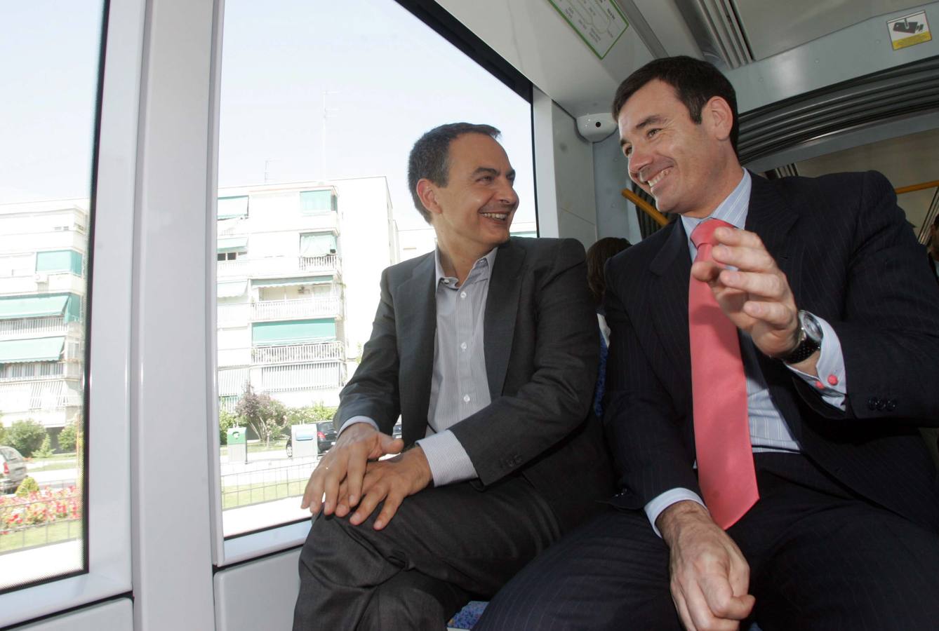 Tomás Gómez junto al expresidente del Gobierno José Luis Rodríguez Zapatero.